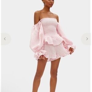 Sleeper Atlanta Pink and White Gingham Set